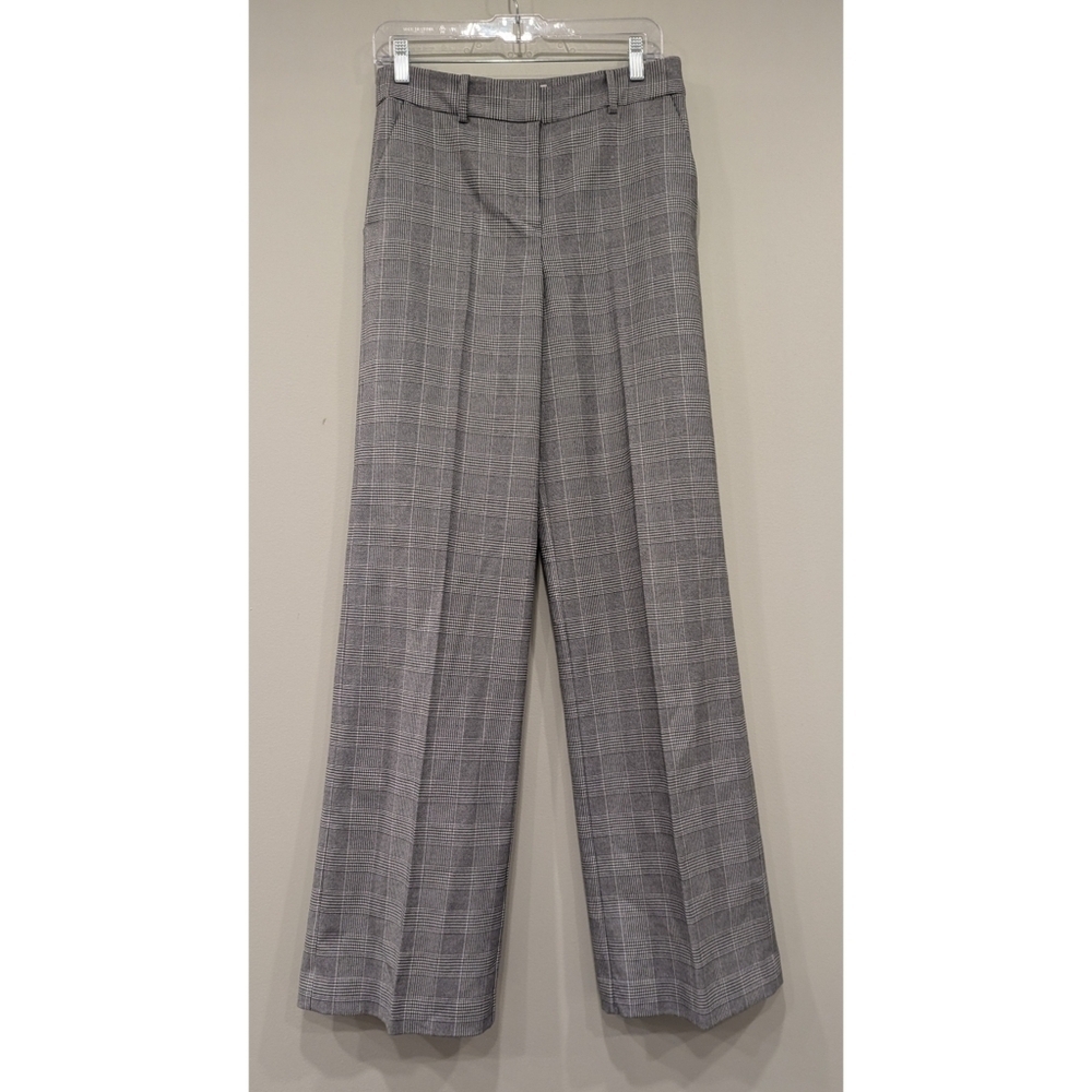 Equipment x Tabitha Simmons Grey Plaid Straight Leg Dress Pants Size 4